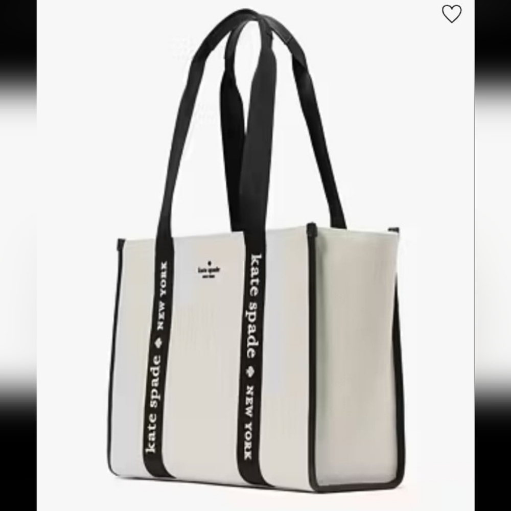 kate spade Black and White Logo Tote - Picture 4 of 5